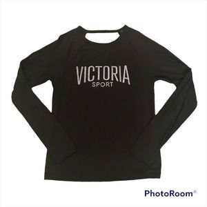 Victoria’s Secret Sport Long Sleeve Open Back Top Size Small